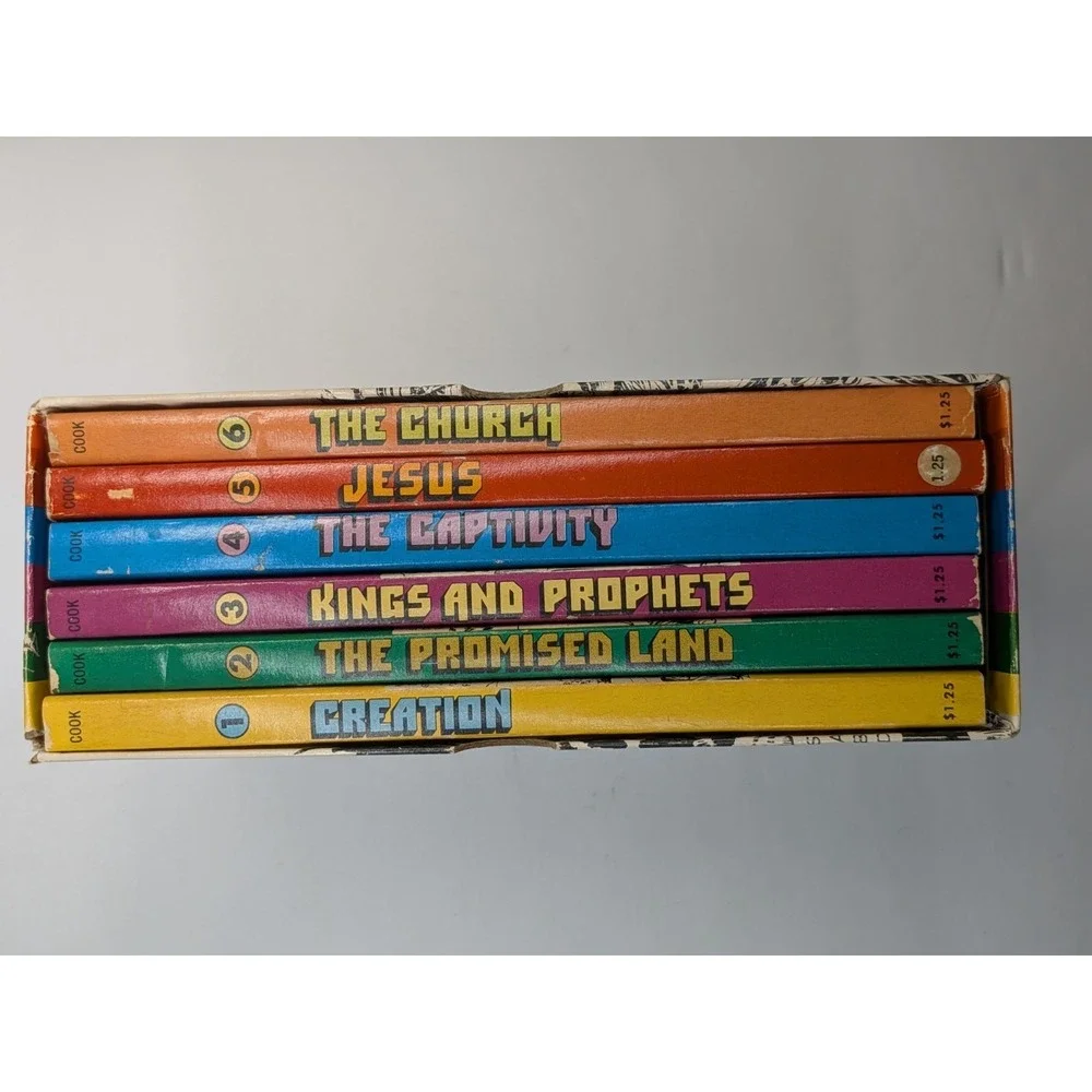 PRISTINE LOT 6🚨The Picture Bible Box Set Graphic Novel Comic David Cook 1973